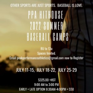 2022 Baseball Summer Camps